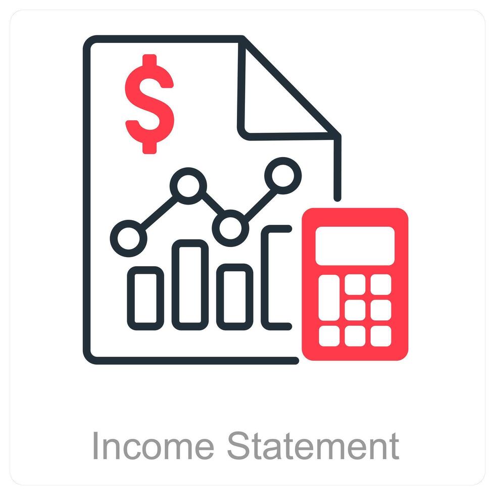 Income Statement and finance icon concept vector