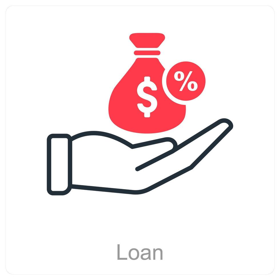 Loan and money icon concept vector