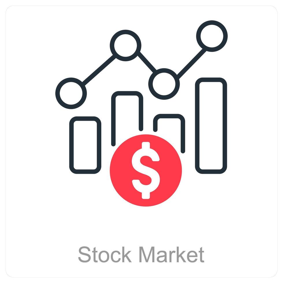 Stock Market and finance icon concept vector