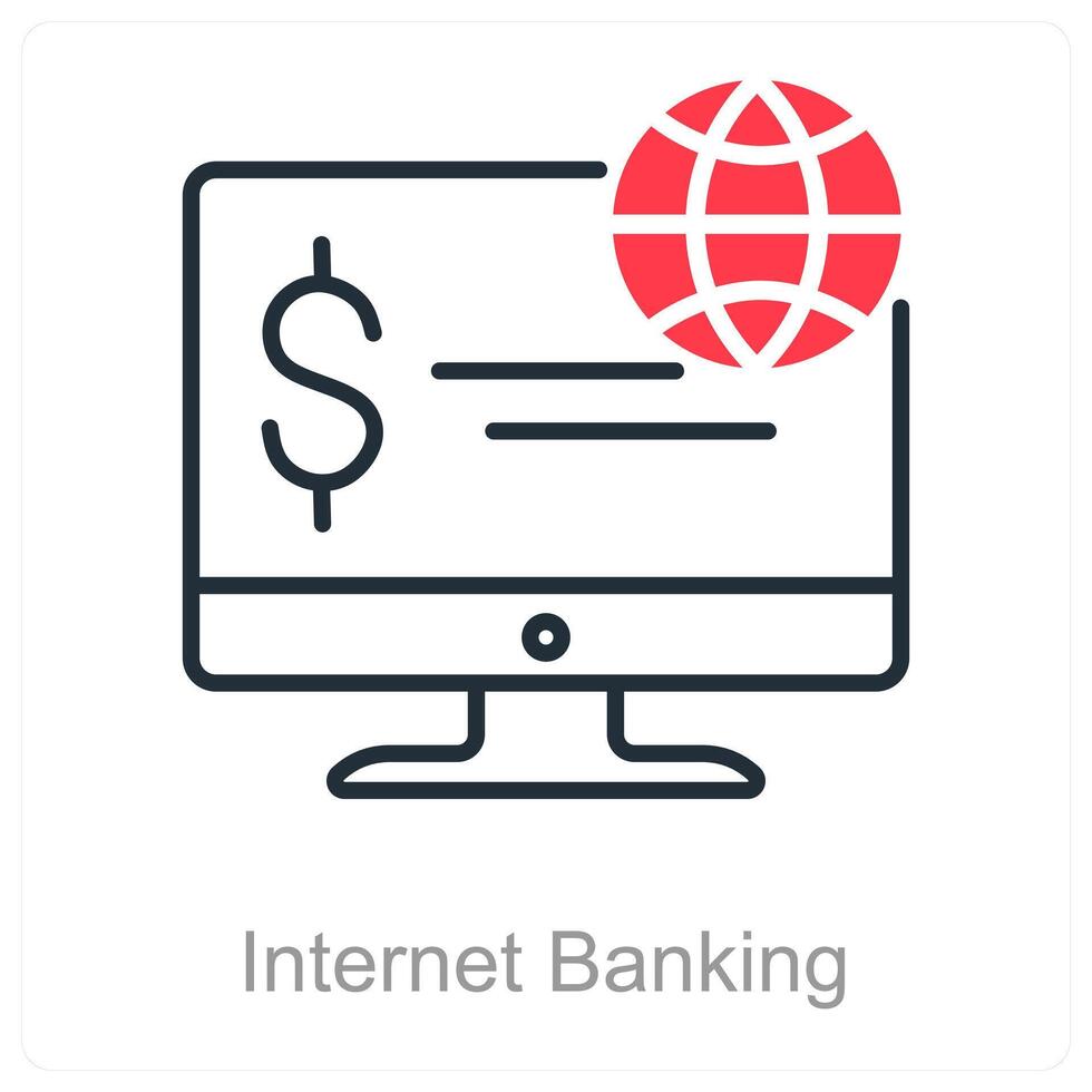 Internet Banking and finance icon concept vector
