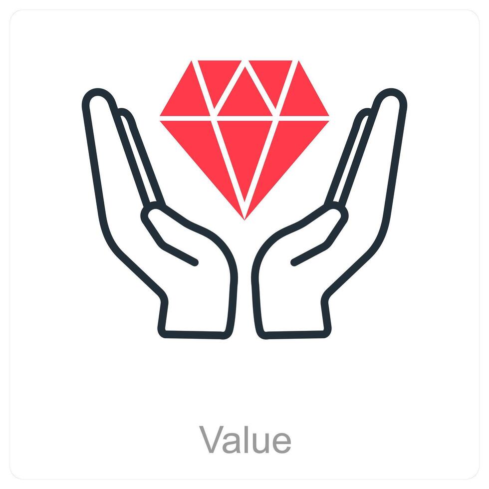 Value and growth icon concept vector