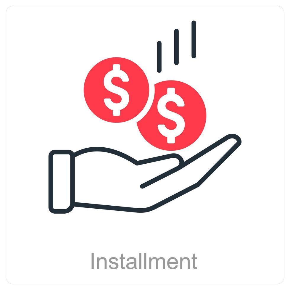 Installment and payment icon concept vector