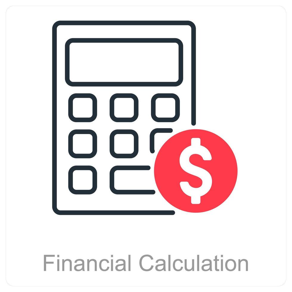 Financial Calculation and money icon concept vector