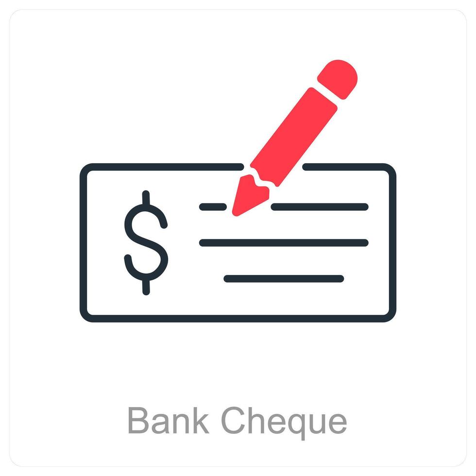 Bank Cheque and money icon concept vector