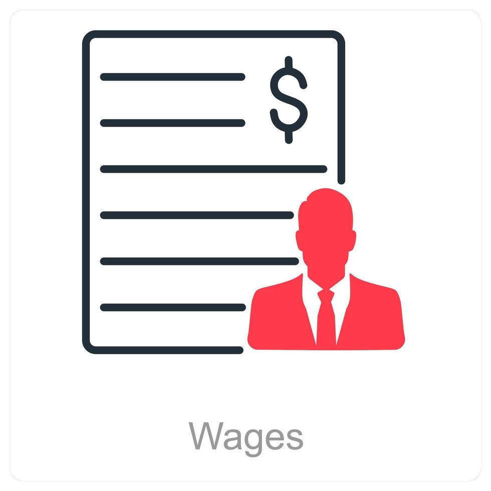 Wages and money icon concept vector