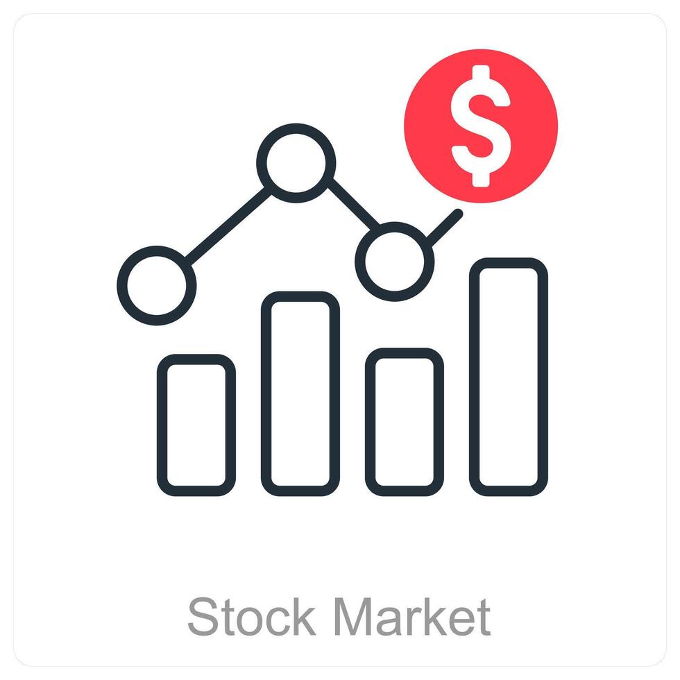 Stock Market and finance icon concept vector