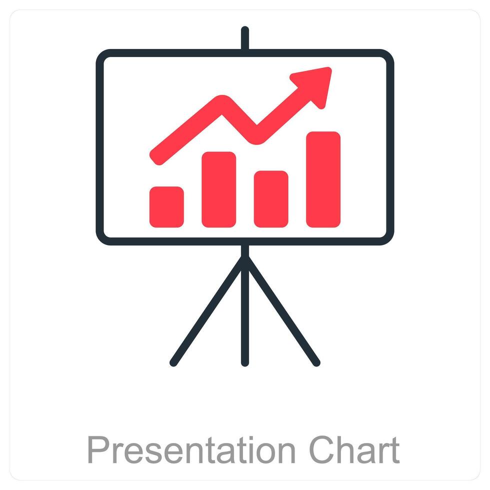 Presentation Chart and planning icon concept vector