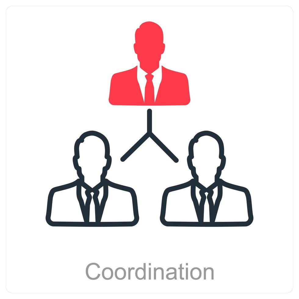 Coordination and teamwork icon concept vector