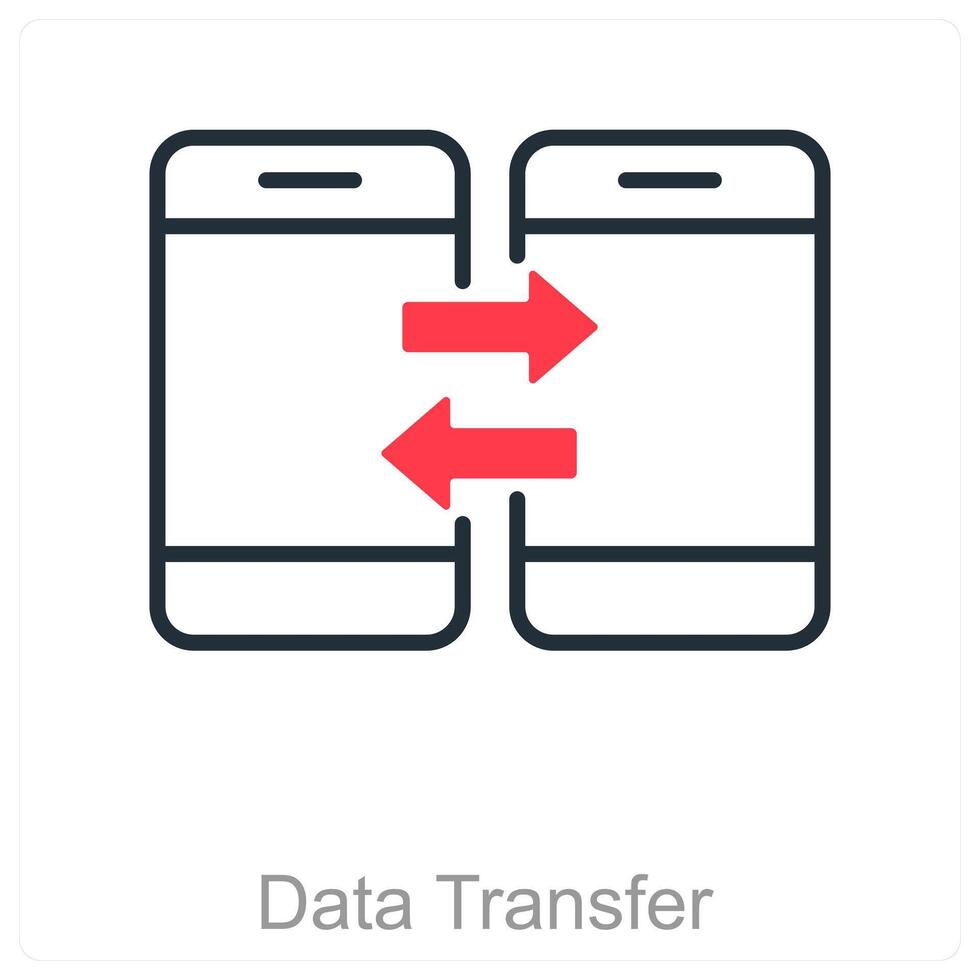 Data Transfer and server icon concept vector