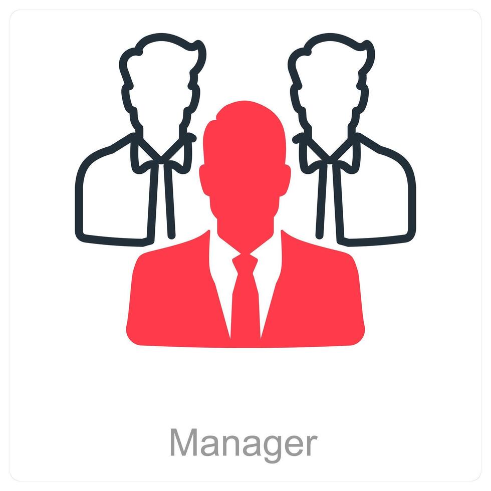 Manager and leader icon concept vector