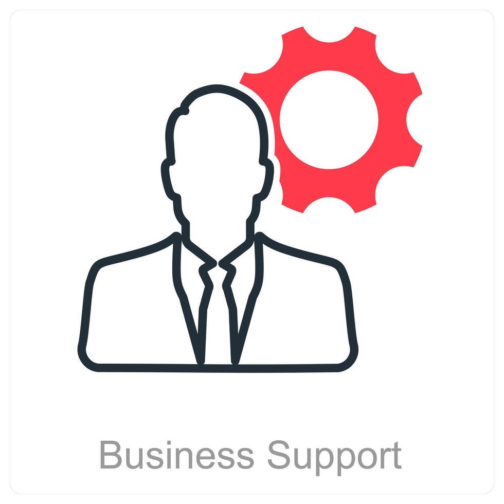 Business Support and management icon concept vector