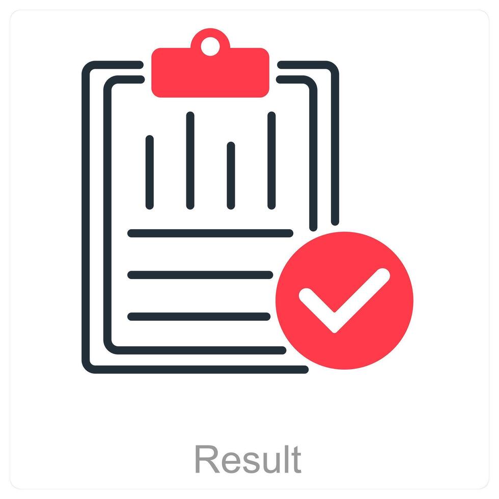 Result and success icon concept vector