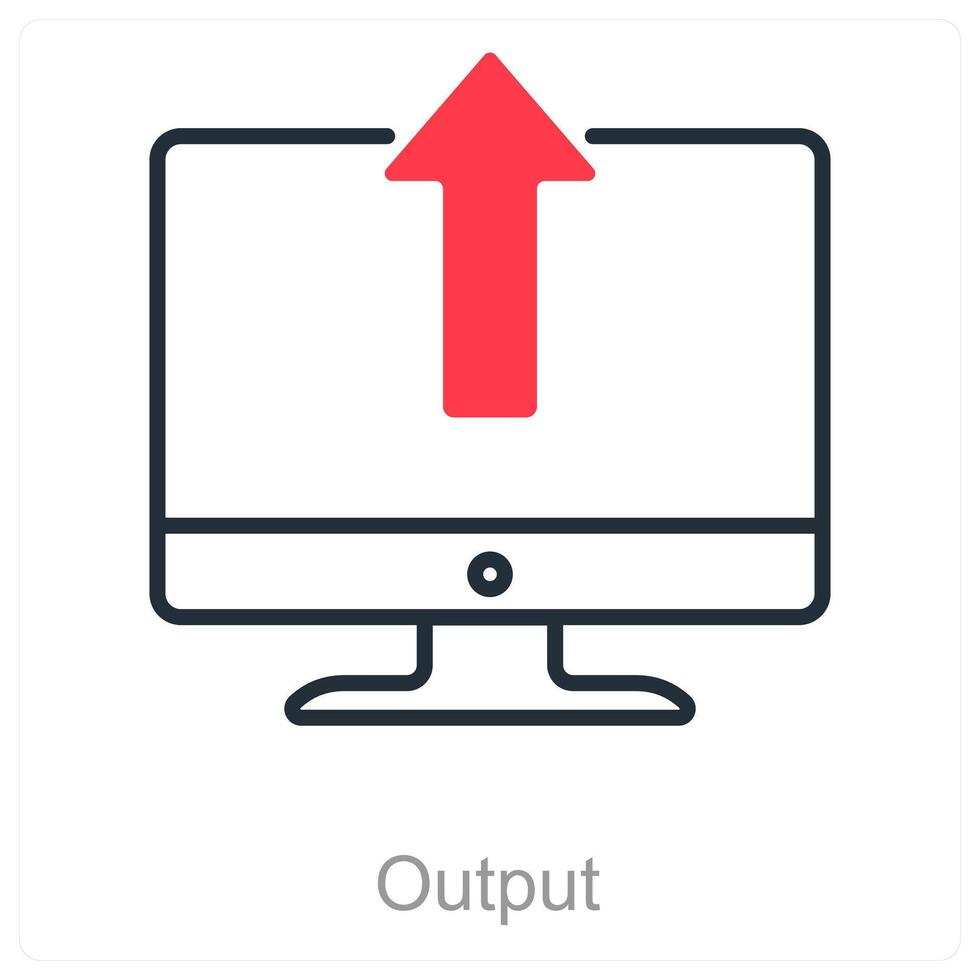 Output and export icon concept vector