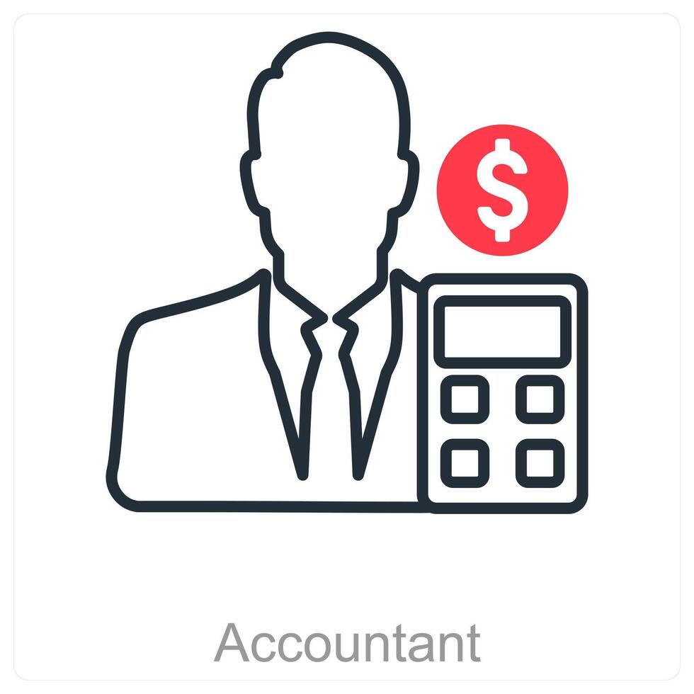 Accountant and finance icon concept vector