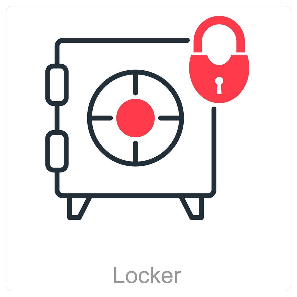 Locker and safety icon concept vector