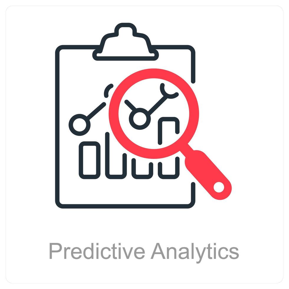 Predictive Analytics and data icon concept vector