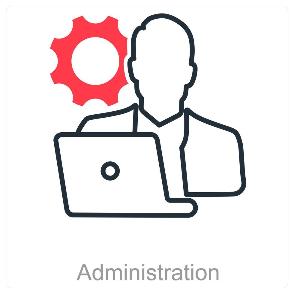 Administration and authority icon concept vector