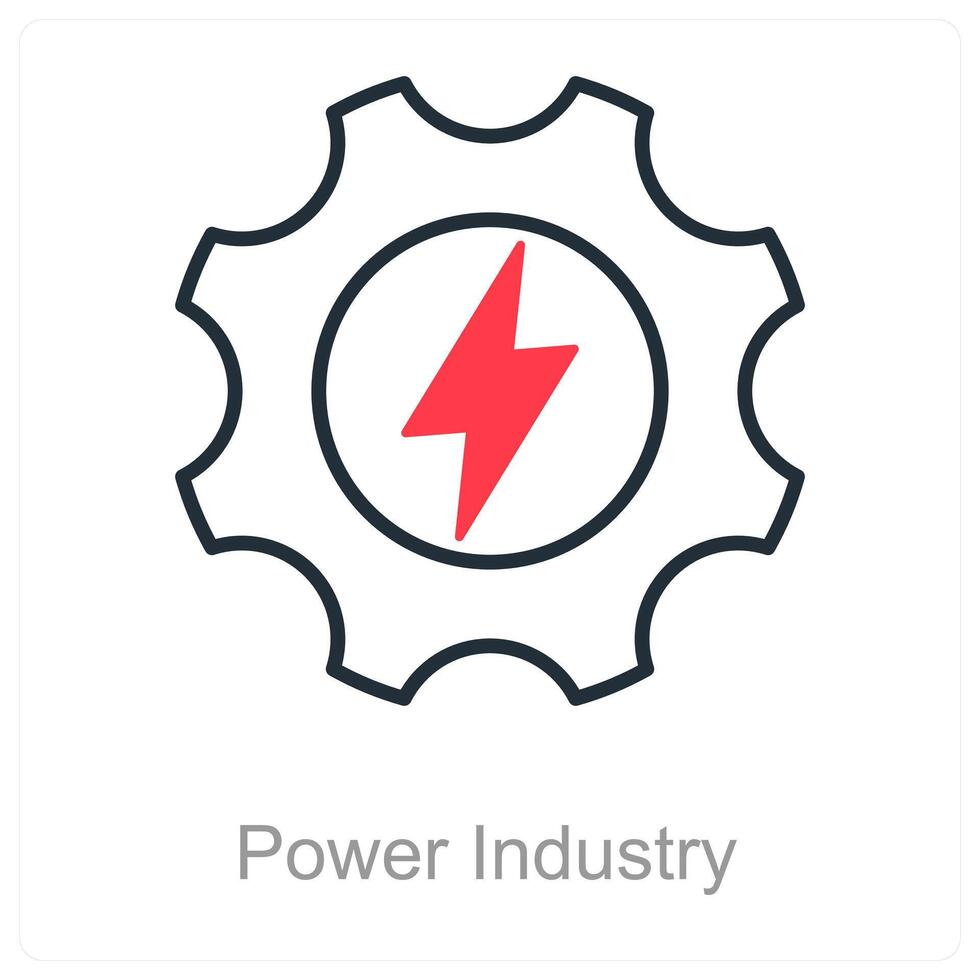 Power Industry and turbine icon concept vector