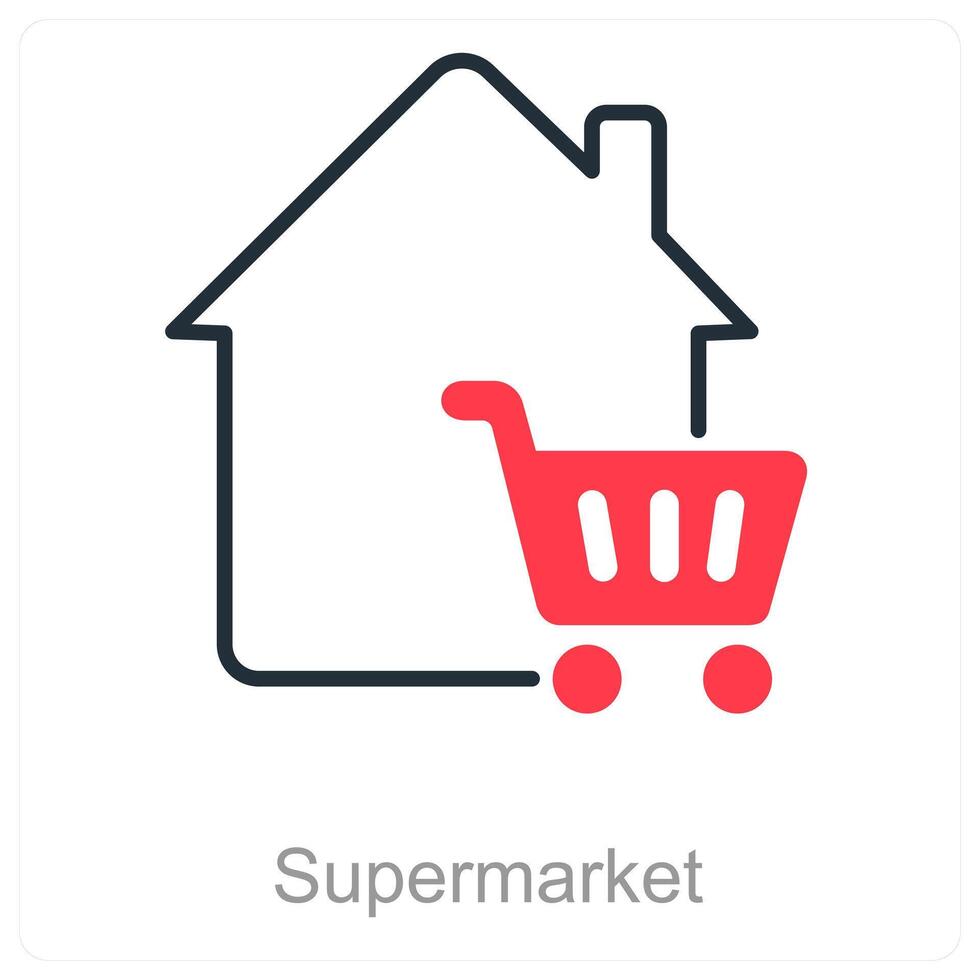 Supermarket and retail icon concept vector