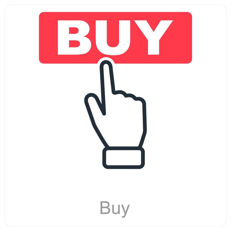 Buy and shop icon concept vector