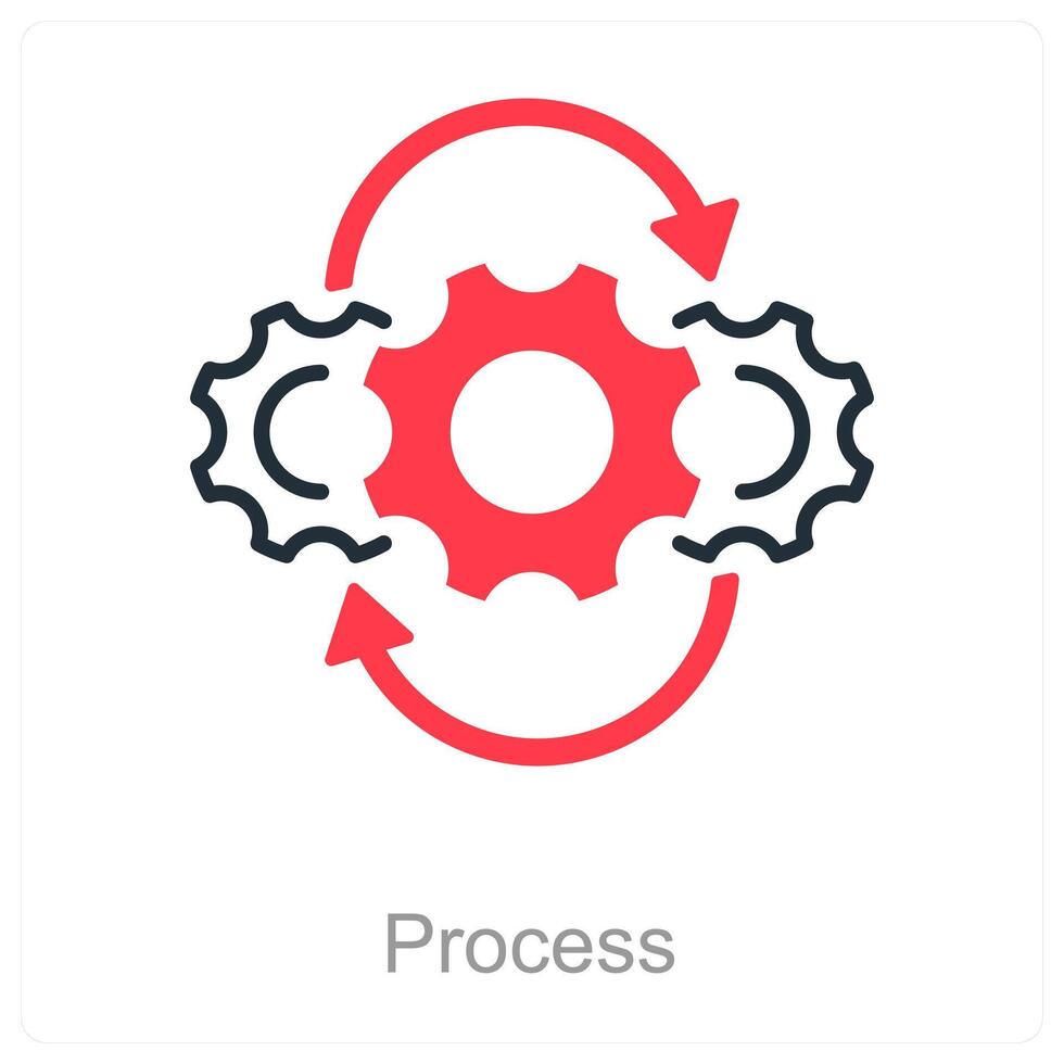 Process and progress icon concept vector