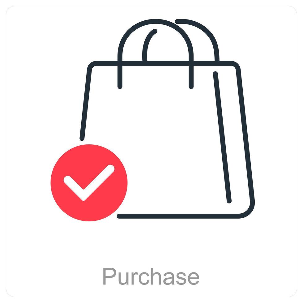 Purchase and shopping icon concept vector