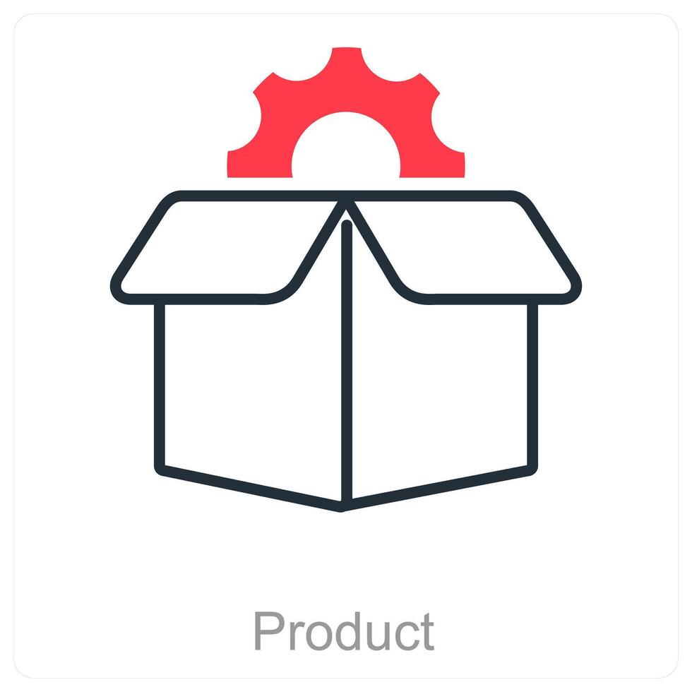 Product Search and box icon concept vector