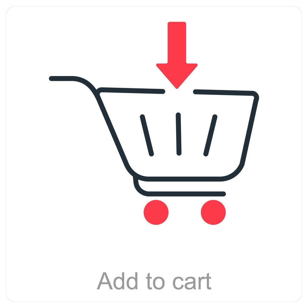 Add to cart and checkout icon concept vector