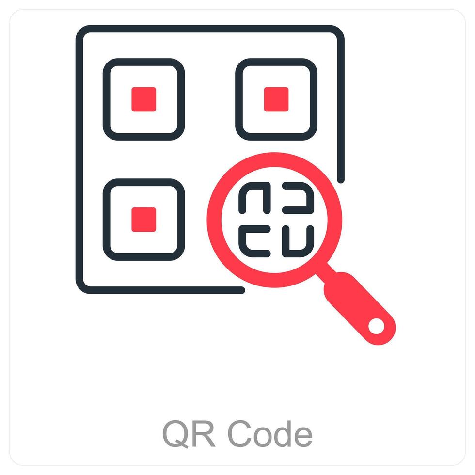 QR Code and scan icon concept vector