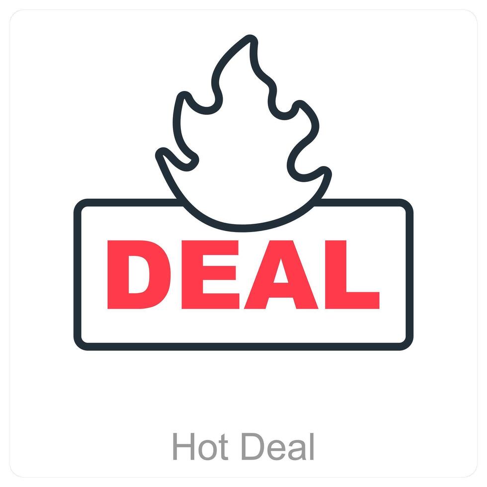 Hot Deal and sale icon concept vector