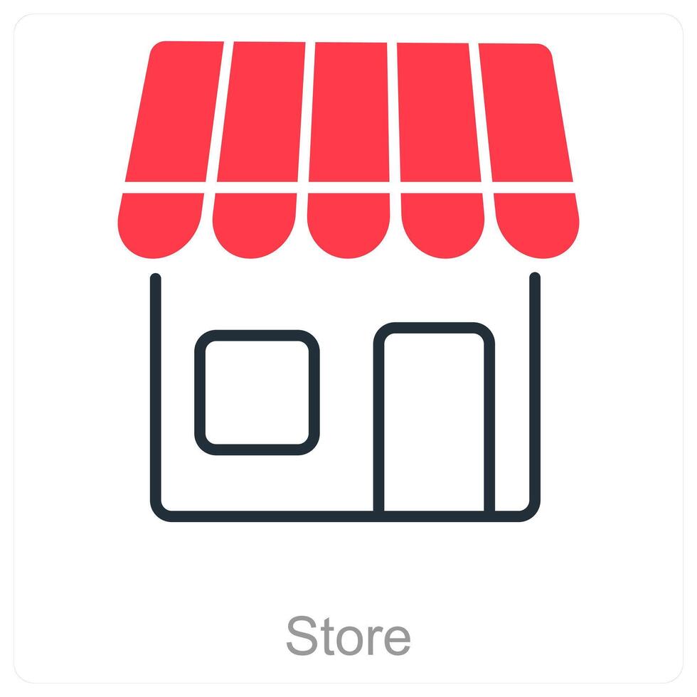 Store and shop icon concept vector