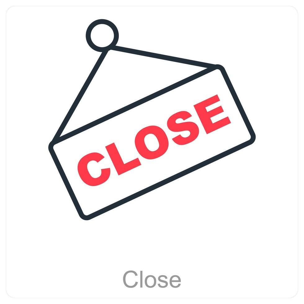 Close and board icon concept vector