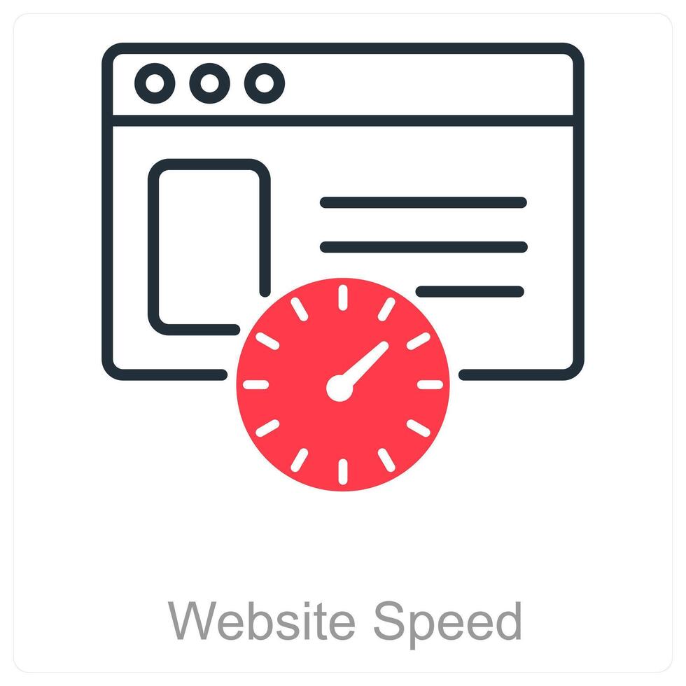 Website Speed and slow icon concept vector