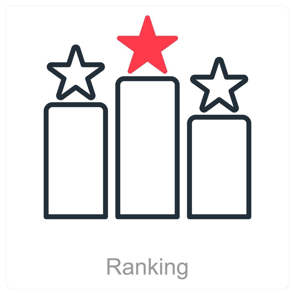 Ranking and top icon concept vector