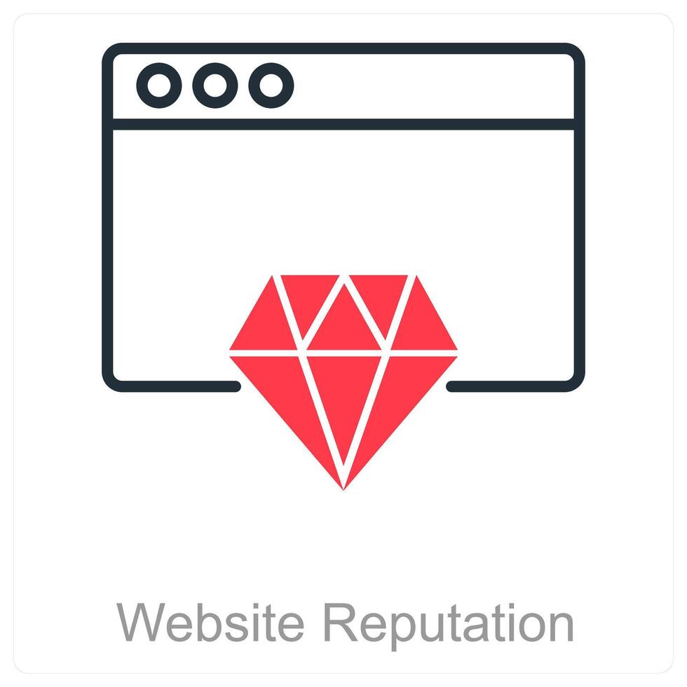 Website Reputation and ratings icon concept vector