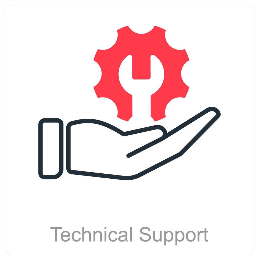 Technical Support and fix icon concept vector