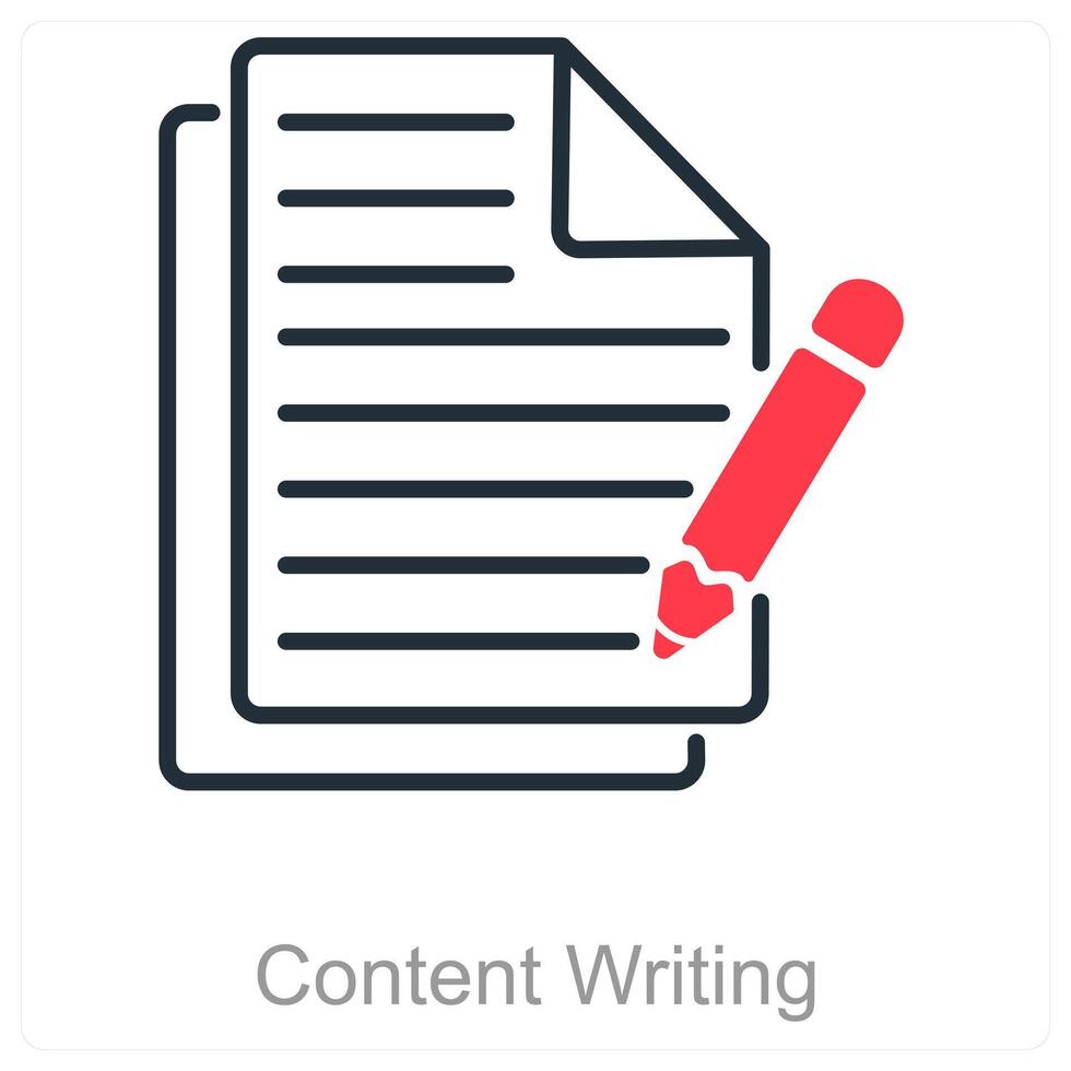 Content Writing and write icon concept vector