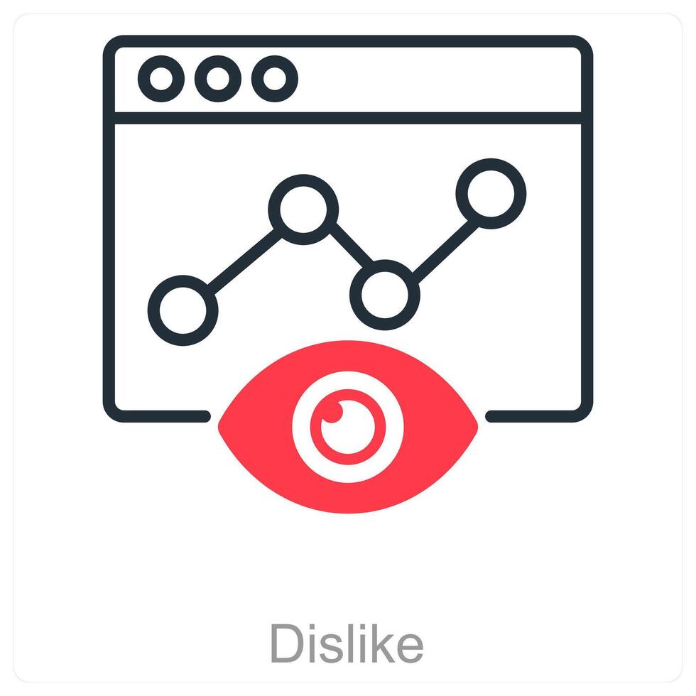 Dislike and reject icon concept vector