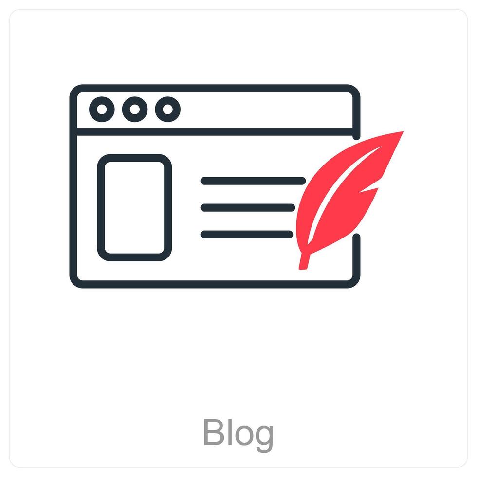 Blog and write icon concept vector
