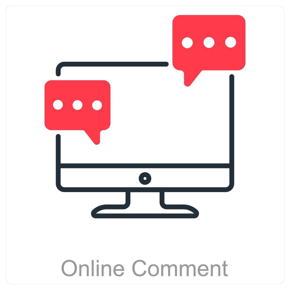 Online Comment and opinion icon concept vector