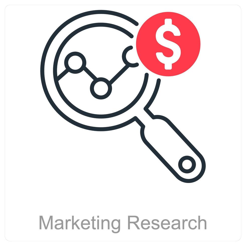 Marketing Research and Target icon concept vector