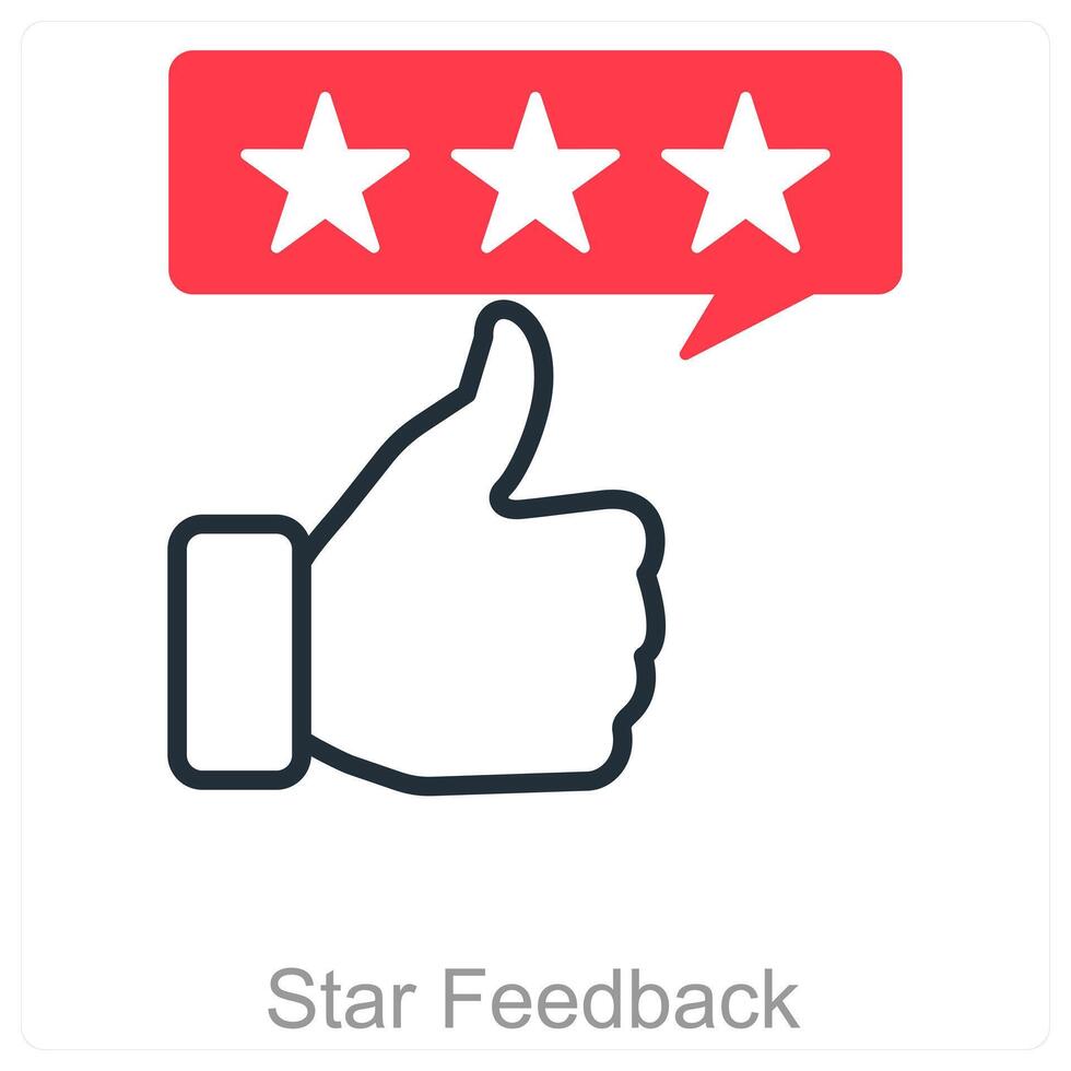 Star Feedback and star icon concept vector