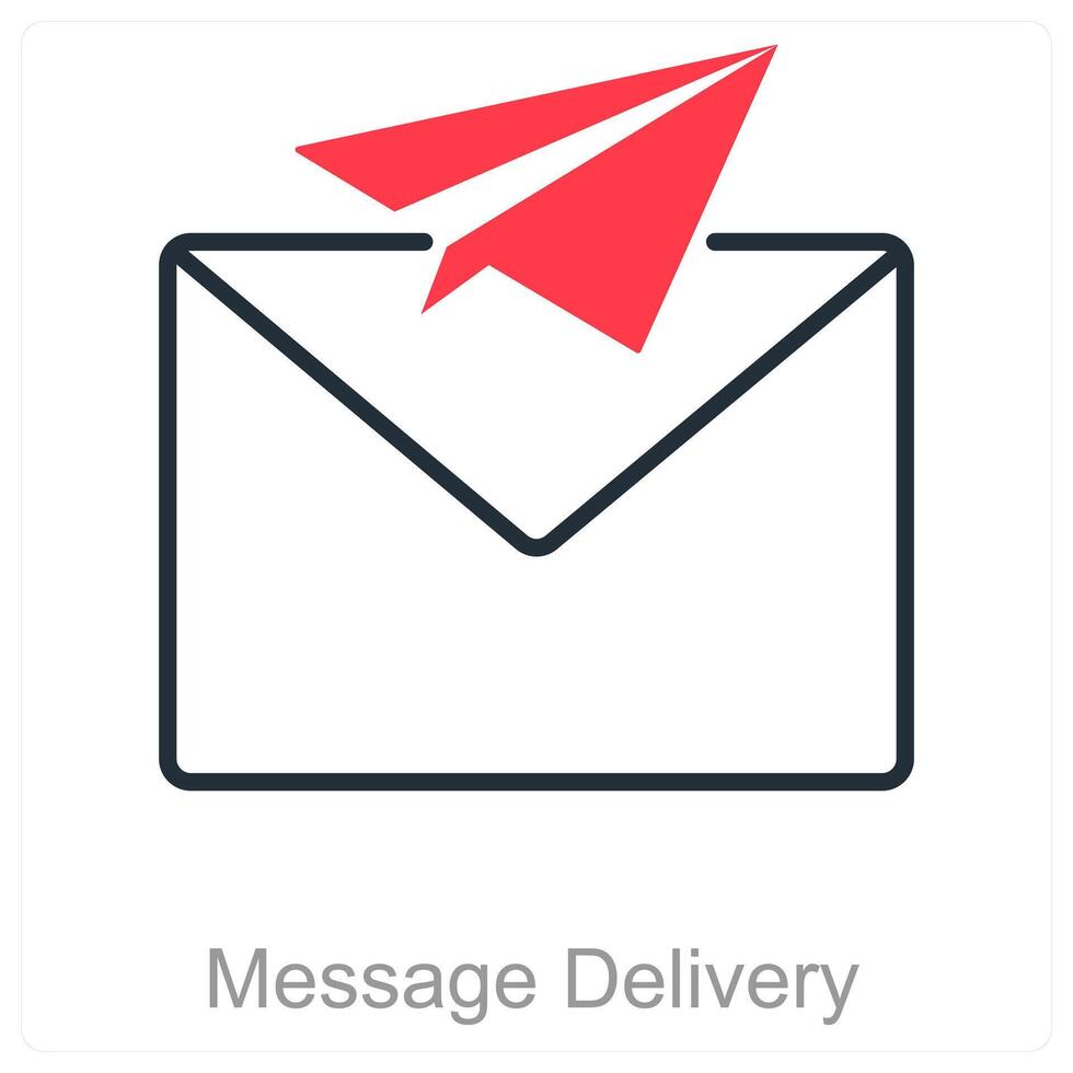 Message Delivery and mail icon concept vector