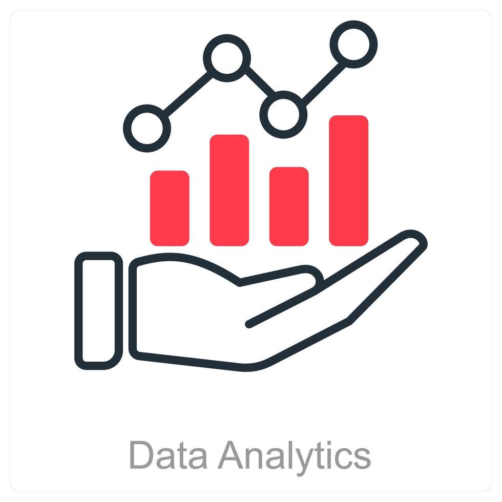 Data Analytics and analysis icon concept vector