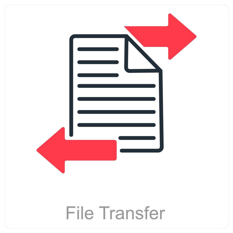 File Transfer and share icon concept vector