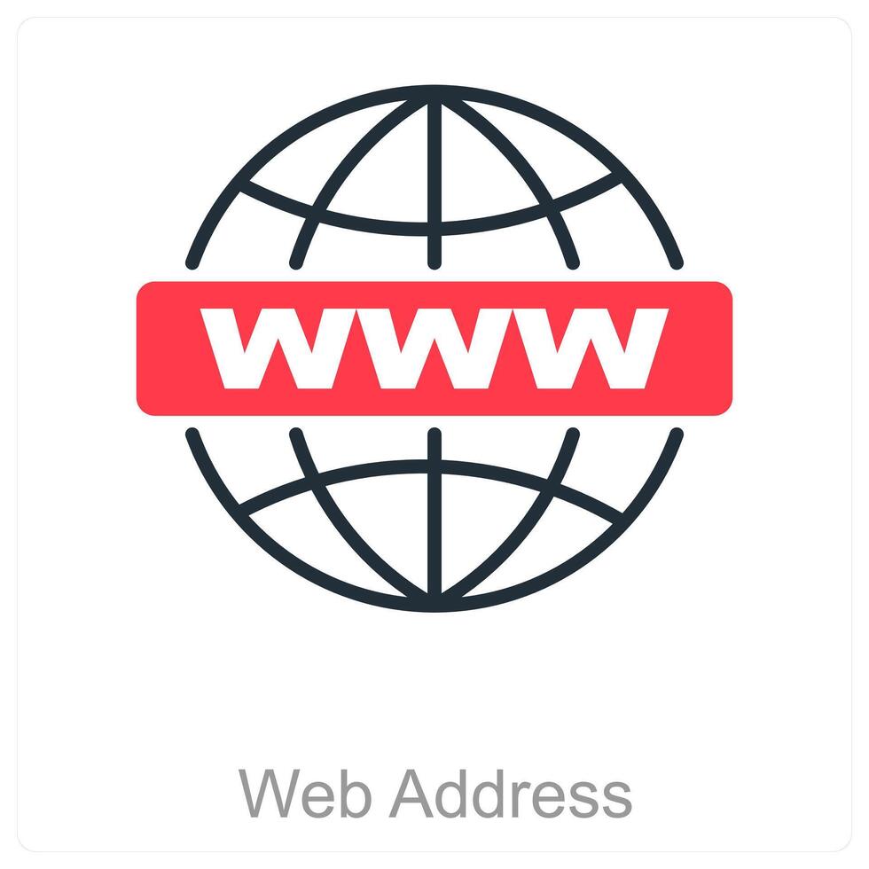 Web Address and url icon concept vector
