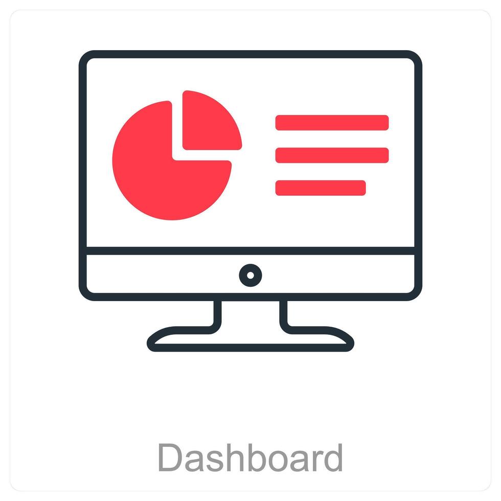 Dashboard and data icon concept vector