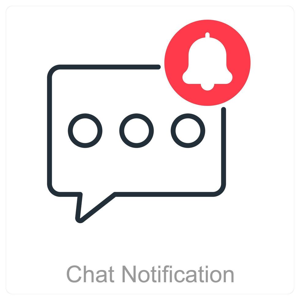 Chat Notification and alert icon concept vector