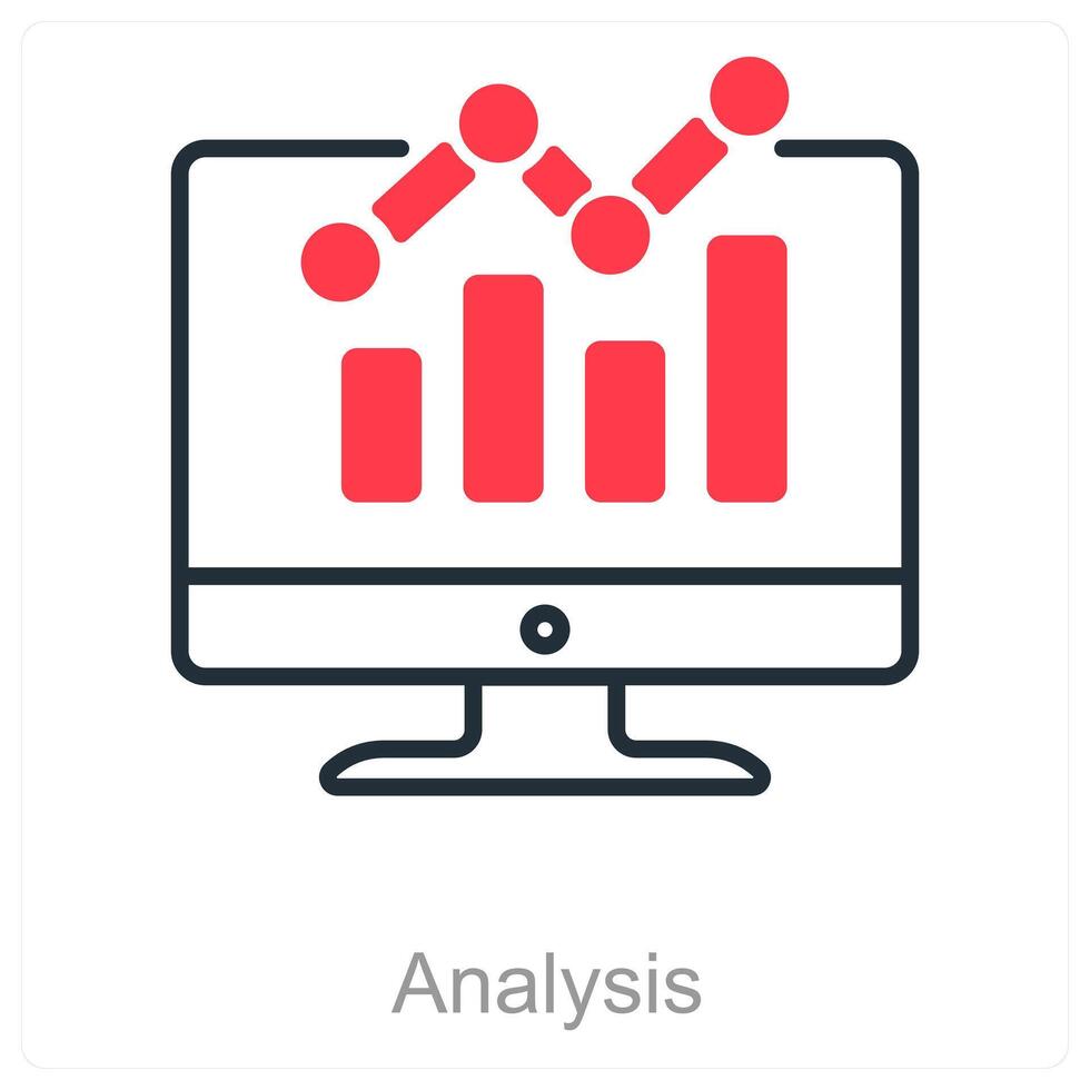 Analysis and chart icon concept vector