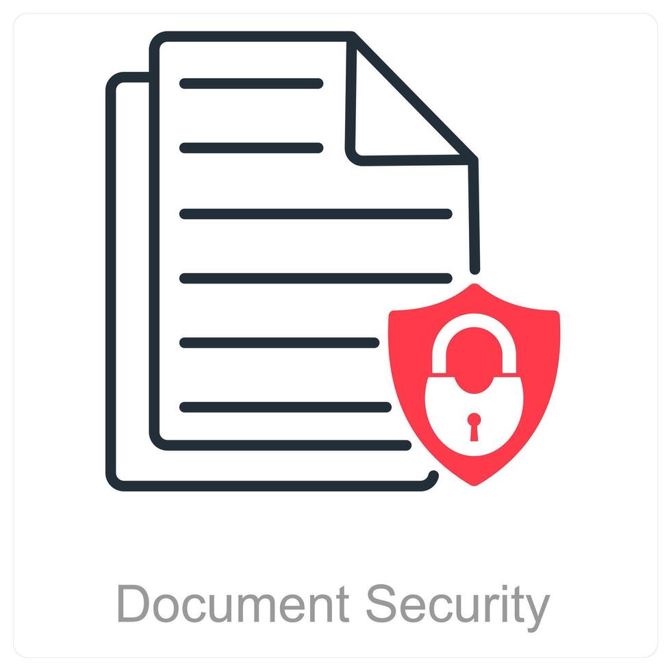 Document Security and secure icon concept vector